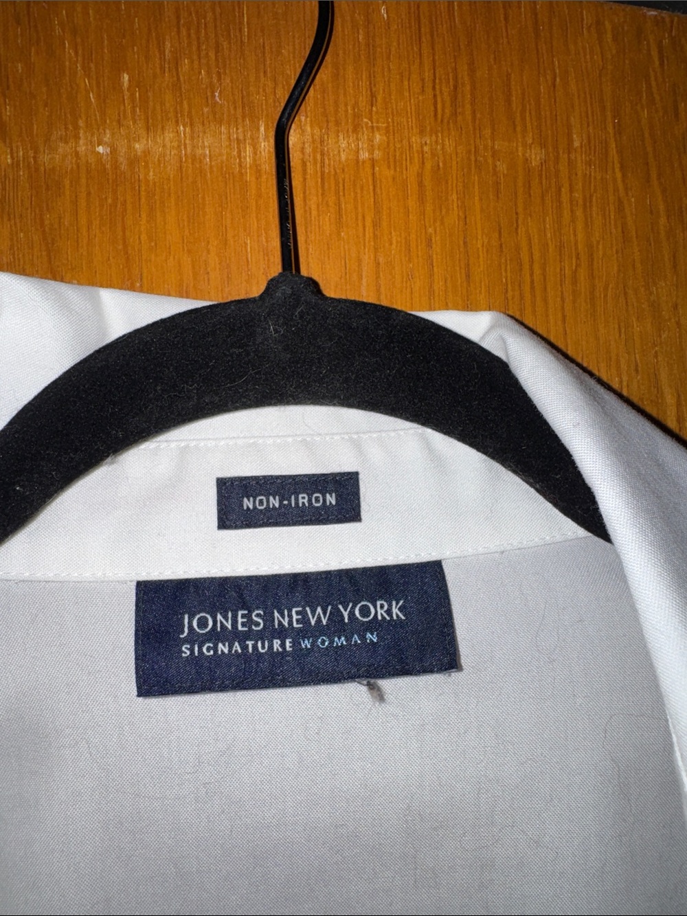 Jones New York White Tailored Button-Up Blouse - Picture 2 of 5